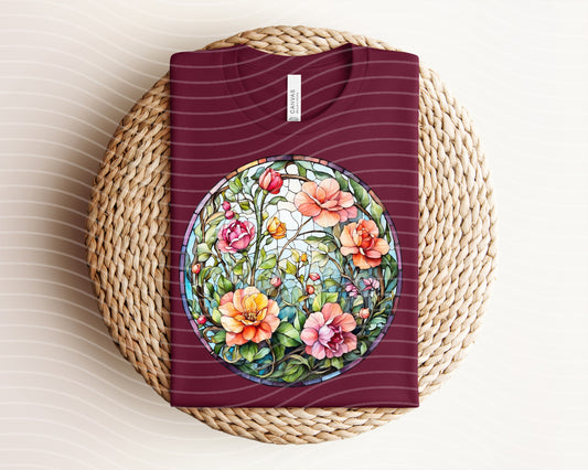 Floral Stained Glass Graphic Tee
