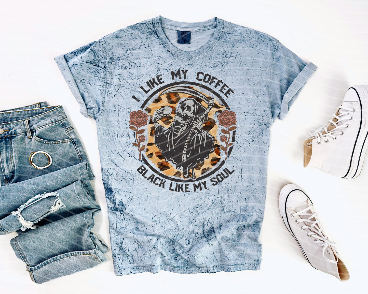 I Like My Coffee Black Like My Soul Graphic Tee