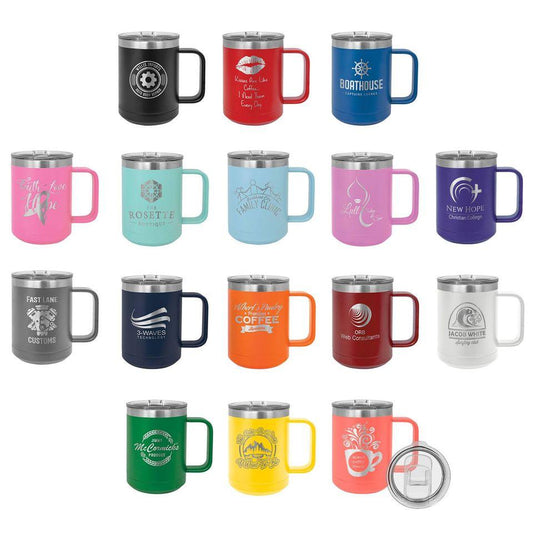 Custom 15 Oz Polar Camel Coffee Mug With Sliding Lid