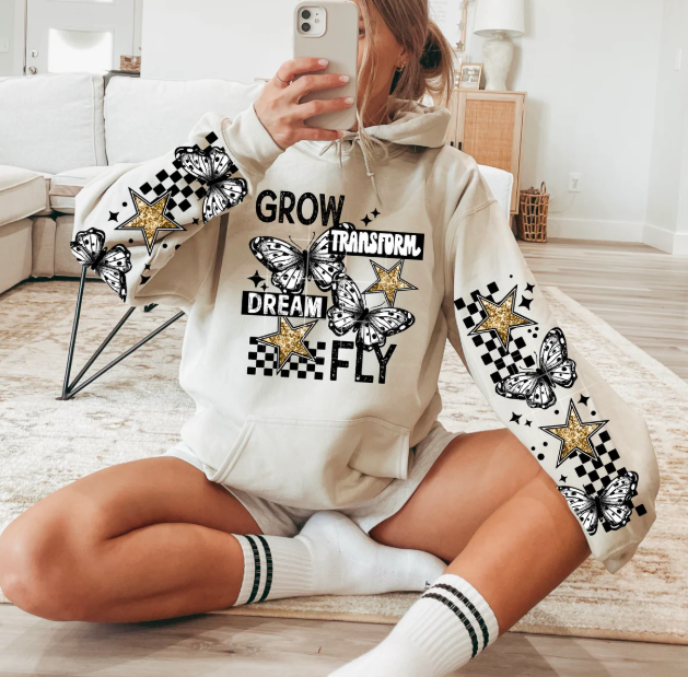 Grow Transform Dream Fly Graphic Tee