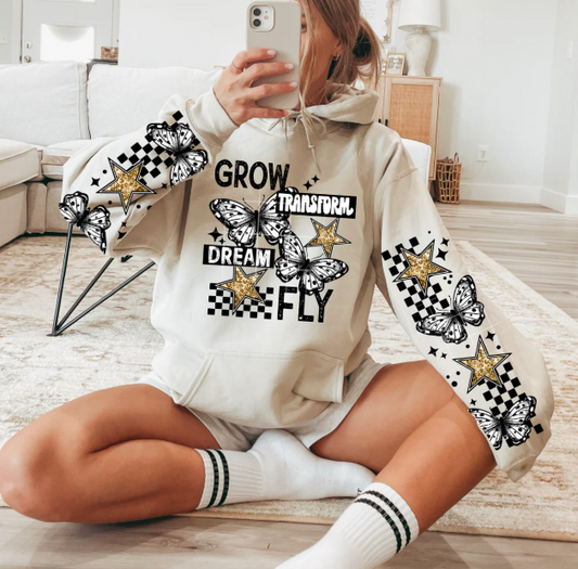 Grow Transform Dream Fly Graphic Tee