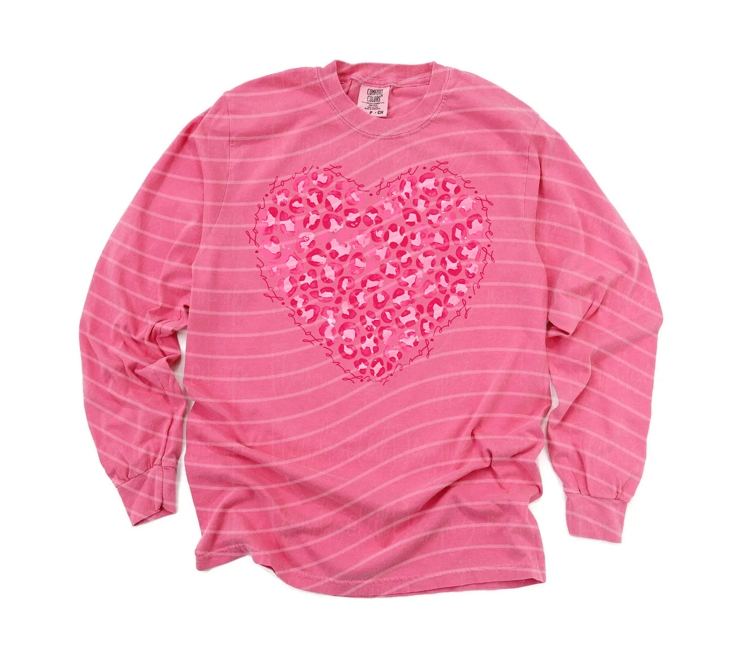 Love Leopard Heart Graphic Tee