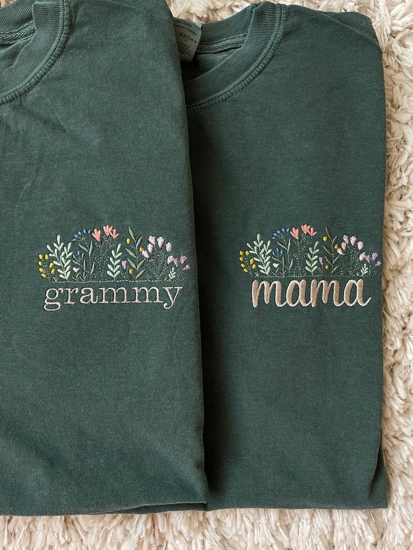 Floral Name Embroidered Shirt