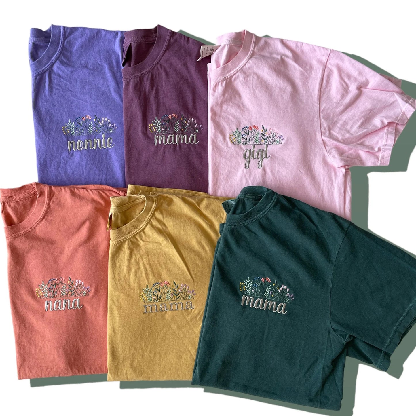 Floral Name Embroidered Shirt