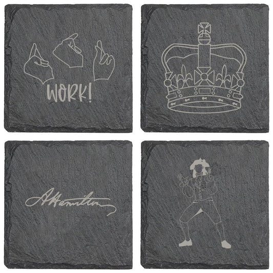 Hamilton King George Crown Slate Coaster