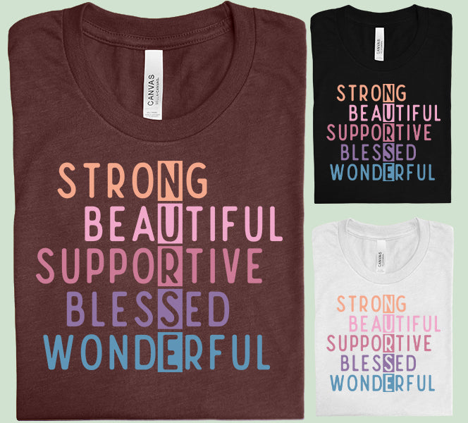 Strong Beautiful Nurse Graphic Tee