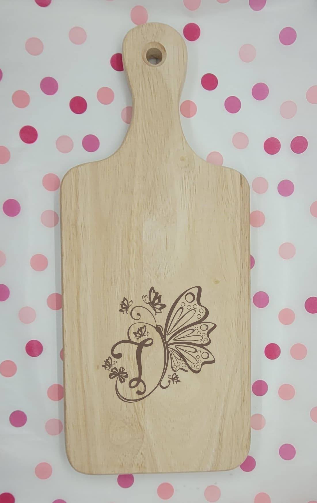 Personalized Butterfly Engraved Charcuterie Cutting Board