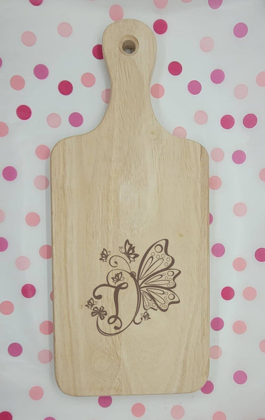 Personalized Butterfly Engraved Charcuterie Cutting Board