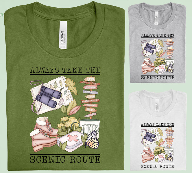 Always Take The Scenic Route Graphic Tee Graphic Tee