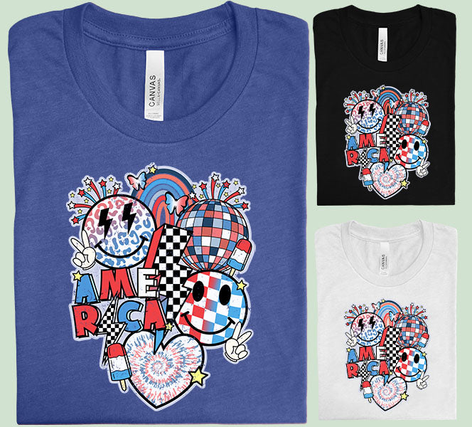 Patriotic Collage Graphic Tee Graphic Tee