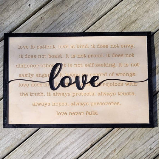 Love Is Framed Wall Hanging