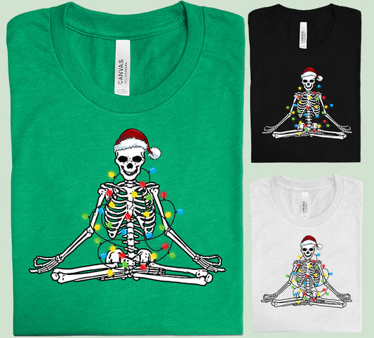 Meditating Skeleton Graphic Tee