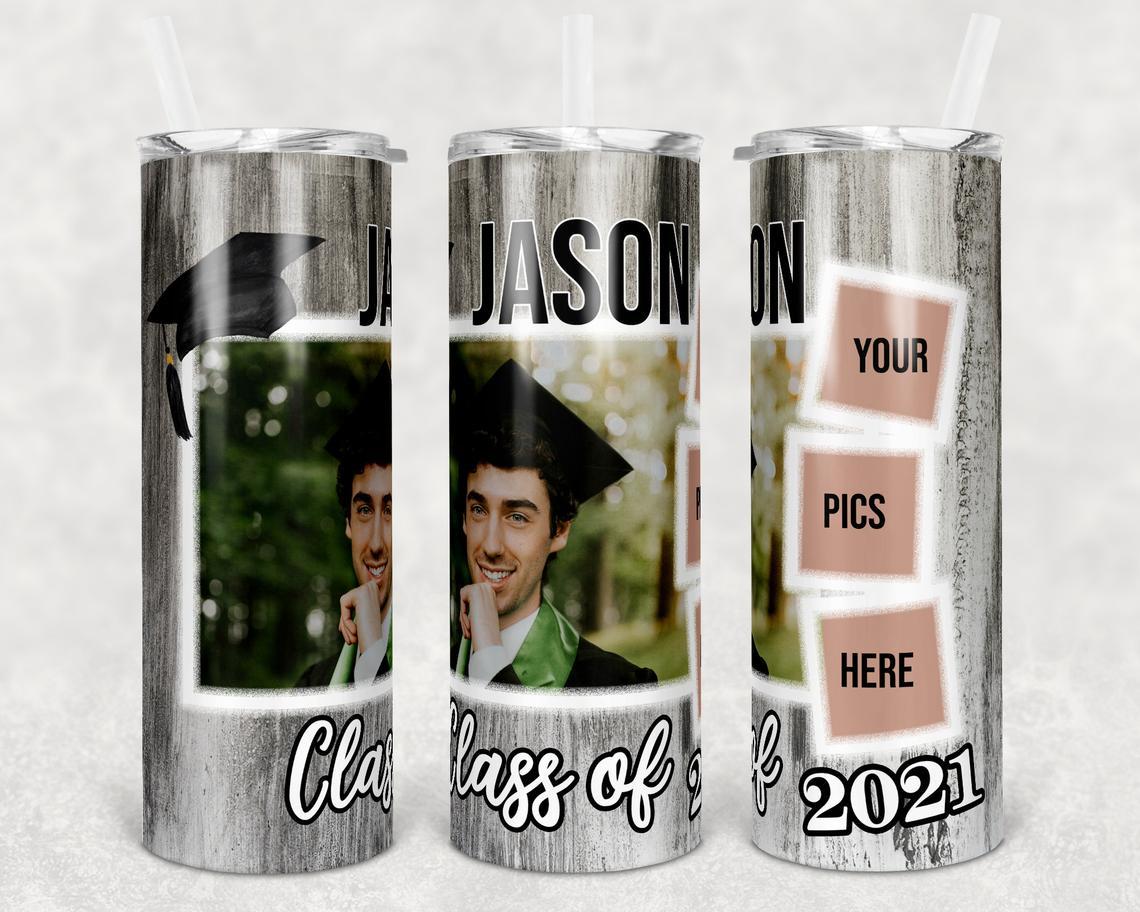 Photo Frame Class Of 2021 20 Oz Skinny Tumbler