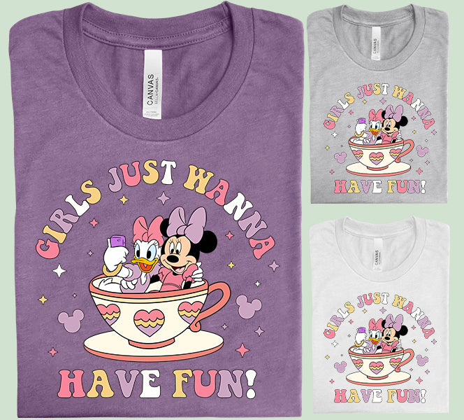 Girls Just Wanna Have Fun Graphic Tee