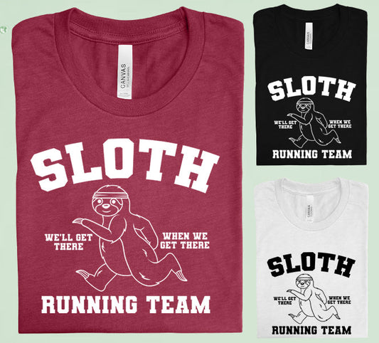 Sloth Running Team Graphic Tee Graphic Tee