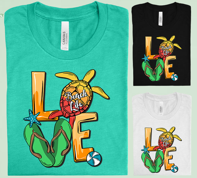 Love Beach Life Graphic Tee Graphic Tee