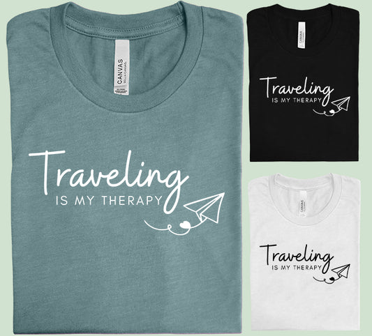 Traveling is My Therapy Graphic Tee