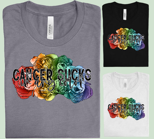 Cancer in Any Color Sucks Graphic Tee