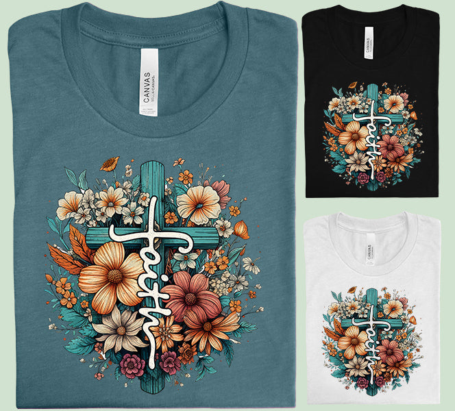 Faith Floral Graphic Tee