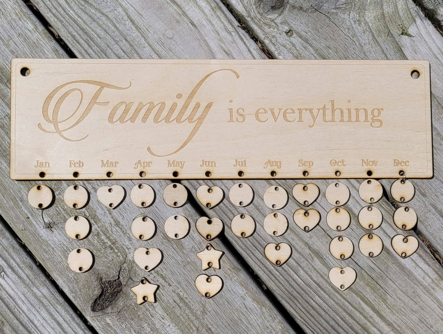 Family Is Everything Birthday/anniversary Tracker Wall Hanging