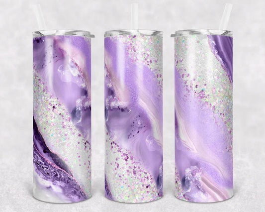 Purple Agate 20 Oz Skinny Tumbler