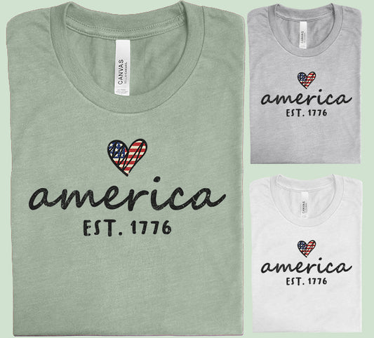 America Est 1776 Graphic Tee