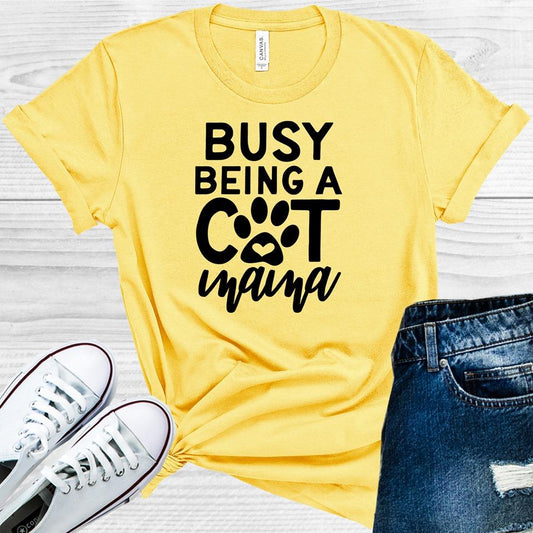 Busy Being A Cat Mama Graphic Tee Graphic Tee