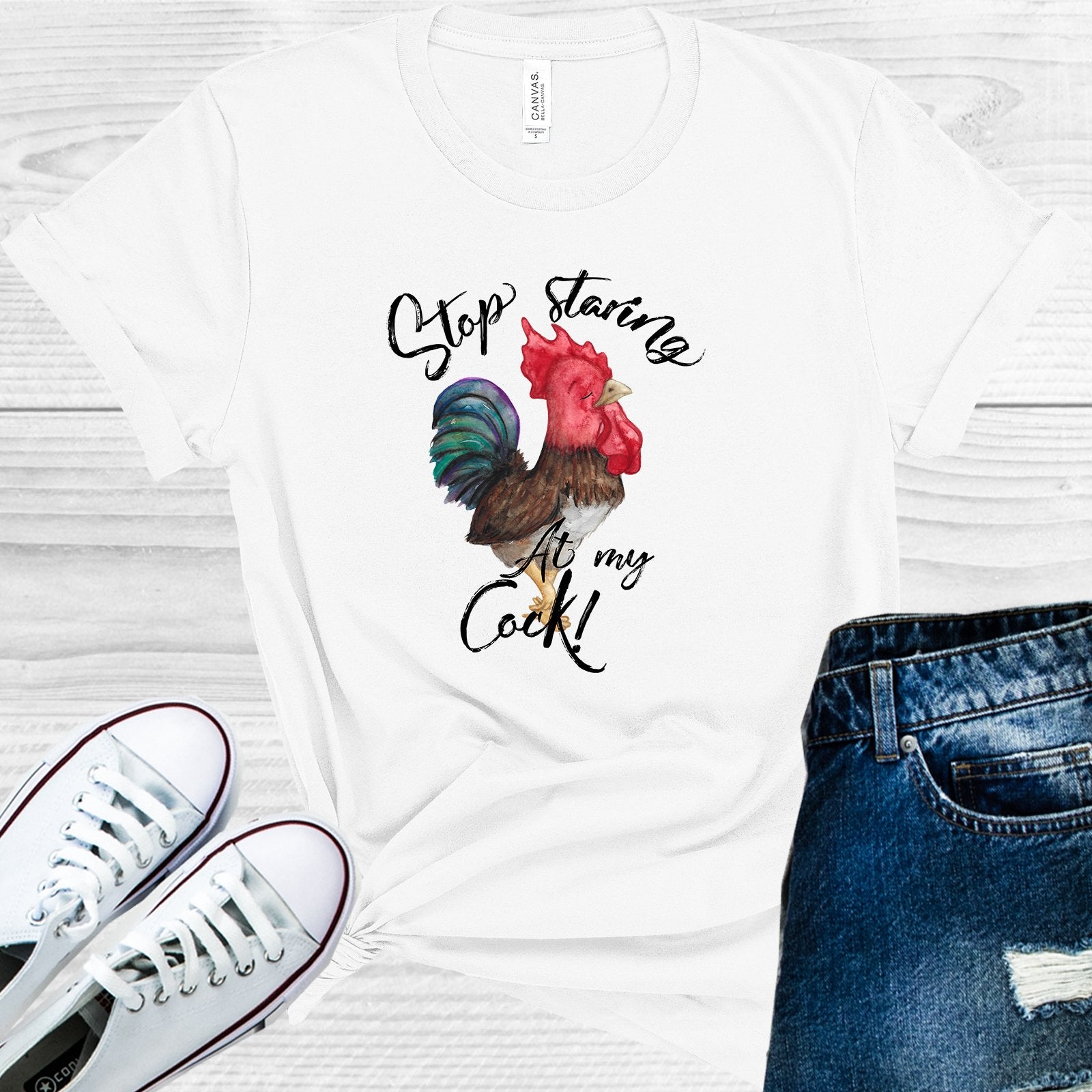 Stop Staring At My C*** Graphic Tee Graphic Tee