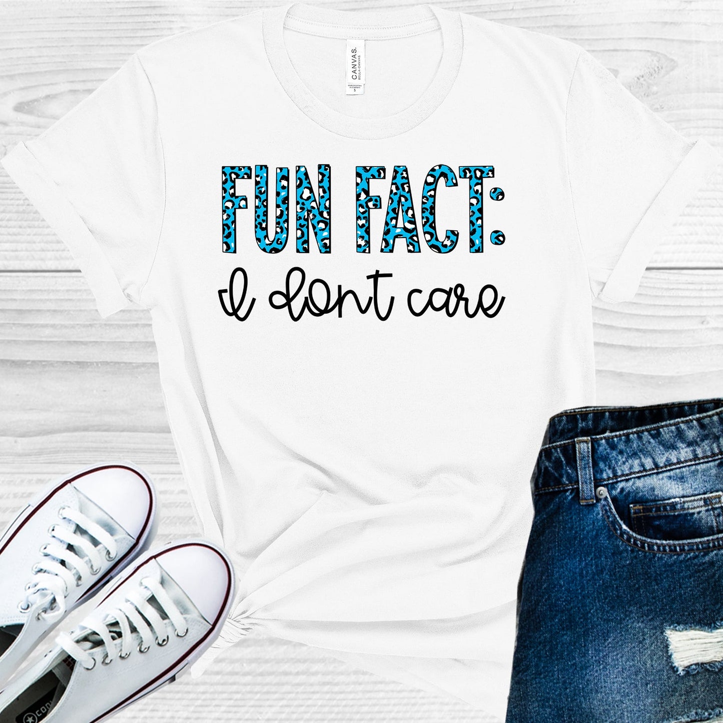 Fun Fact I Dont Care Graphic Tee Graphic Tee