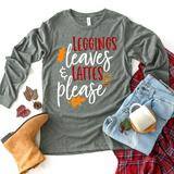 Leggings Leaves & Lattes Please Graphic Tee Graphic Tee