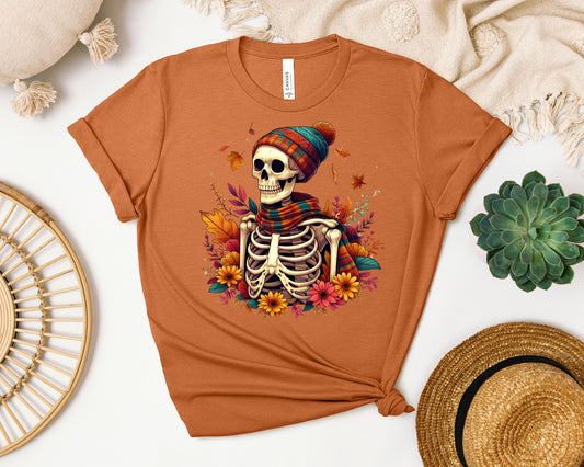 Fall Skeleton Graphic Tee