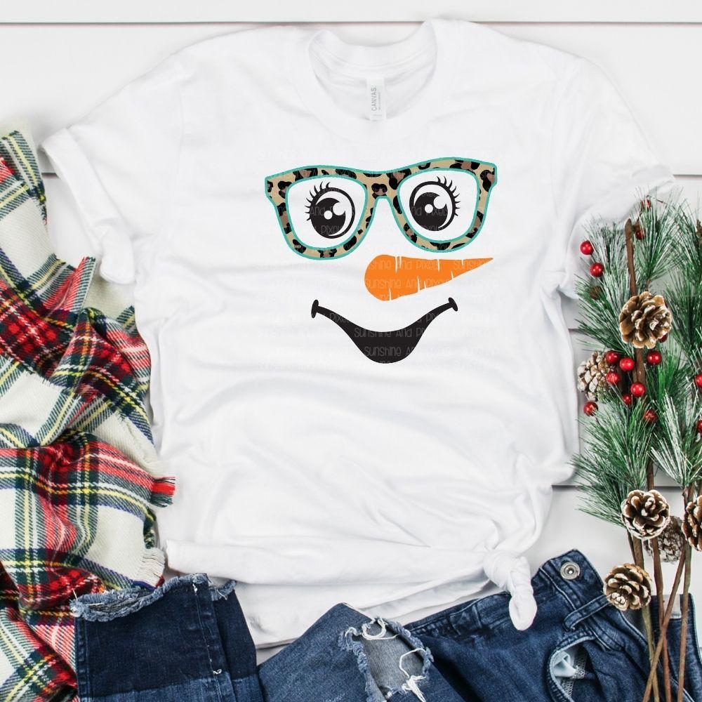 Snowman Face Graphic Tee Graphic Tee