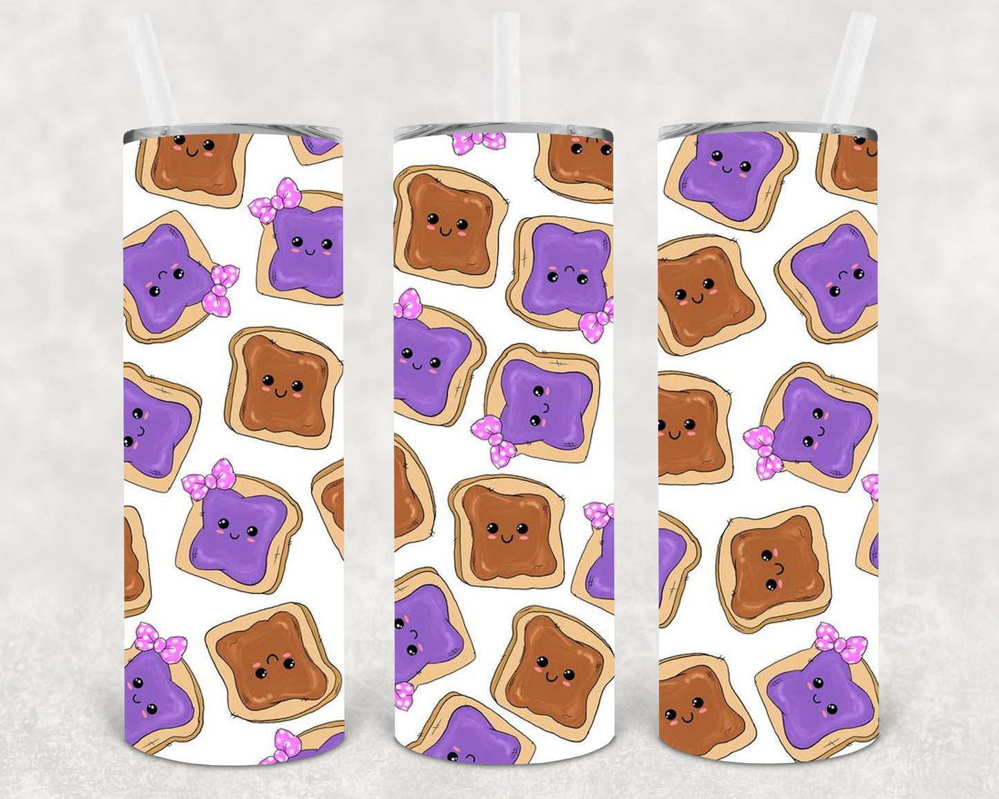 Peanut Butter & Jelly 20 Oz Skinny Tumbler