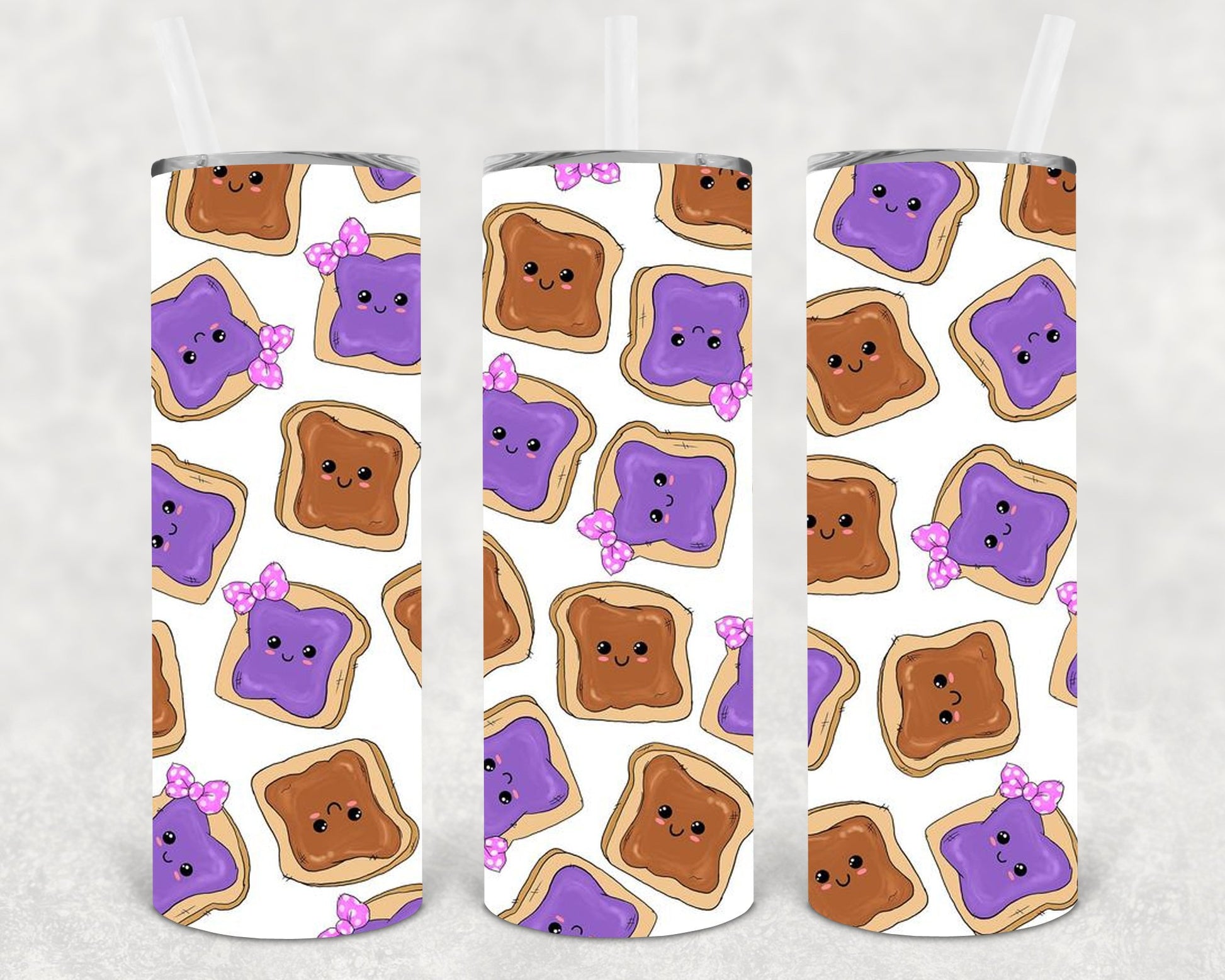 Peanut Butter & Jelly 20 Oz Skinny Tumbler