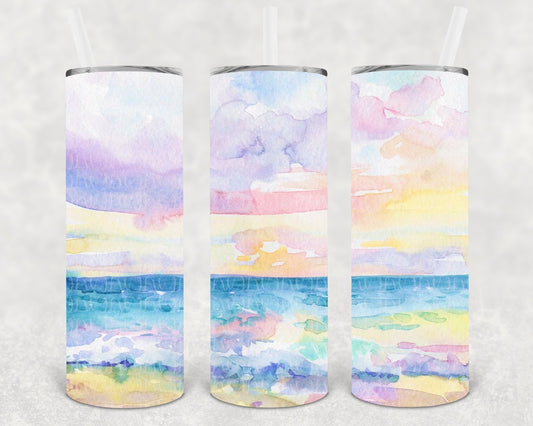 Salt Water Heals Everything Ocean 20 Oz Skinny Tumbler