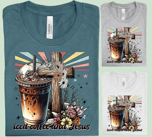 Iced Coffee & Jesus Graphic Tee