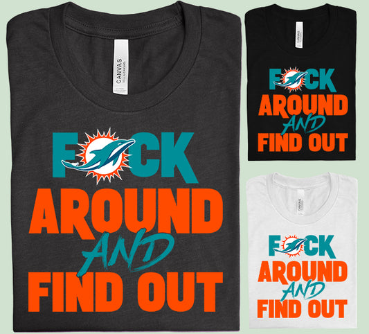 F Around and Find Out Dolphins Graphic Tee