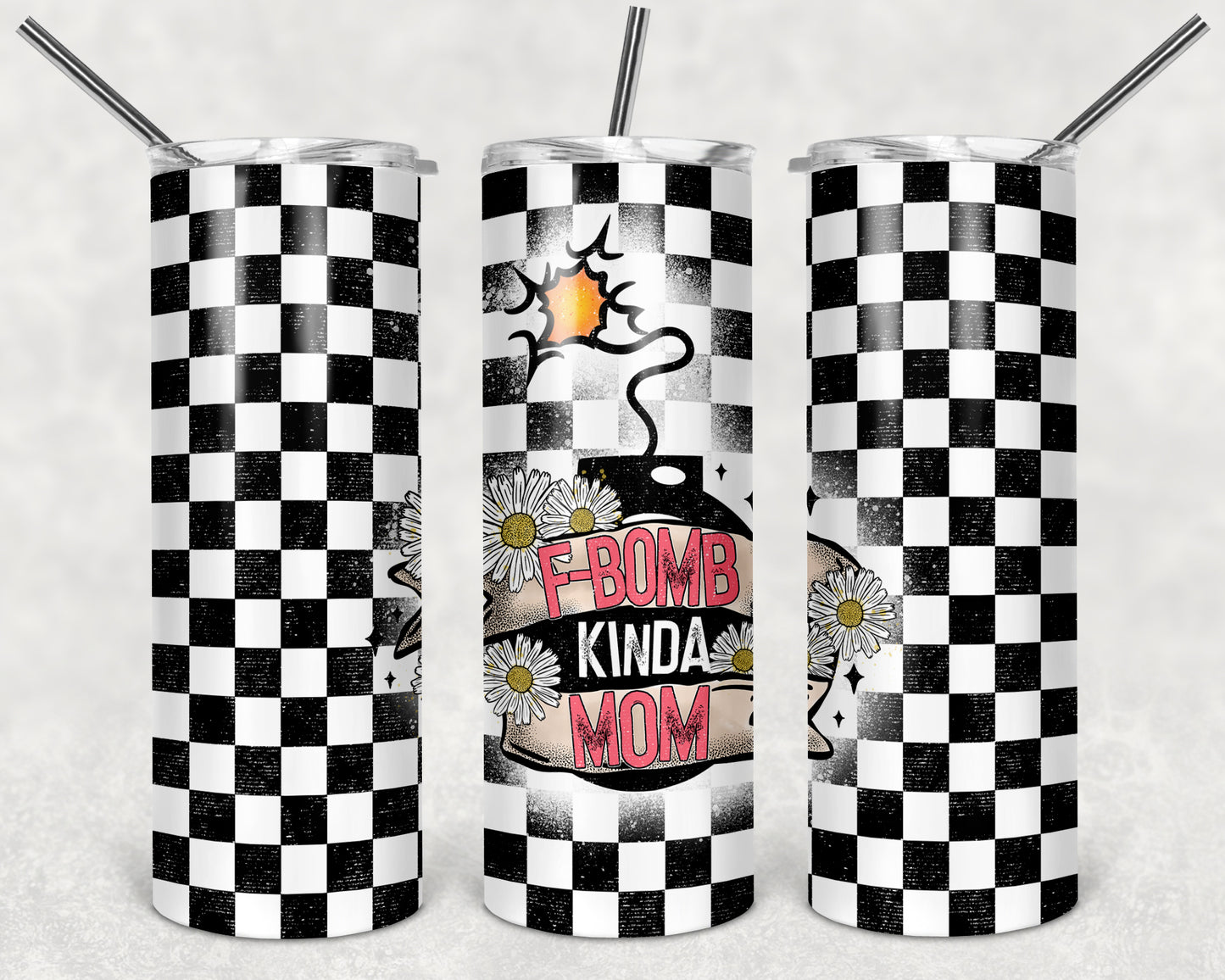 F Bomb Kinda Mom 20 oz Skinny Tumbler