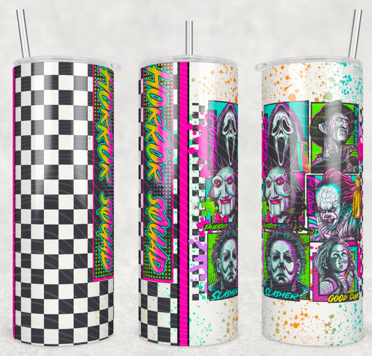 Horror Squad Slice and Dice 20 oz Skinny Tumbler