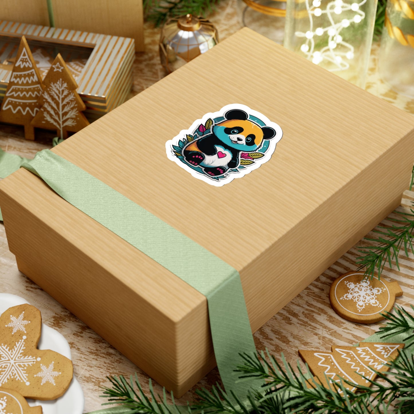 Cute Chibi Panda Bright Colors | Fun Stickers | Happy Stickers | Must Have Stickers | Laptop Stickers | Best Stickers | Gift Idea