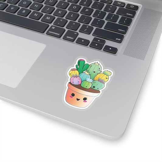 Kawaii Cactus Sticker Bright Colors | Fun Stickers | Happy Stickers | Must Have Stickers | Laptop Stickers | Best Stickers | Gift