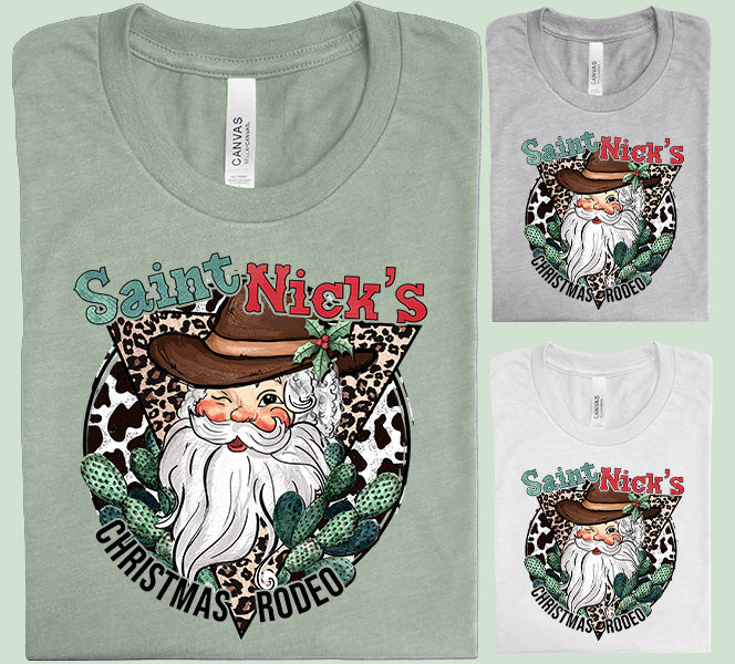 Saint Nick's Christmas Rodeo Graphic Tee