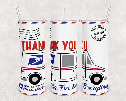 Thank You For Everything 20 Oz Skinny Tumbler