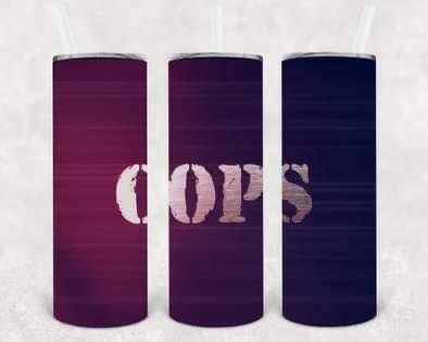 Cops 20 Oz Skinny Tumbler