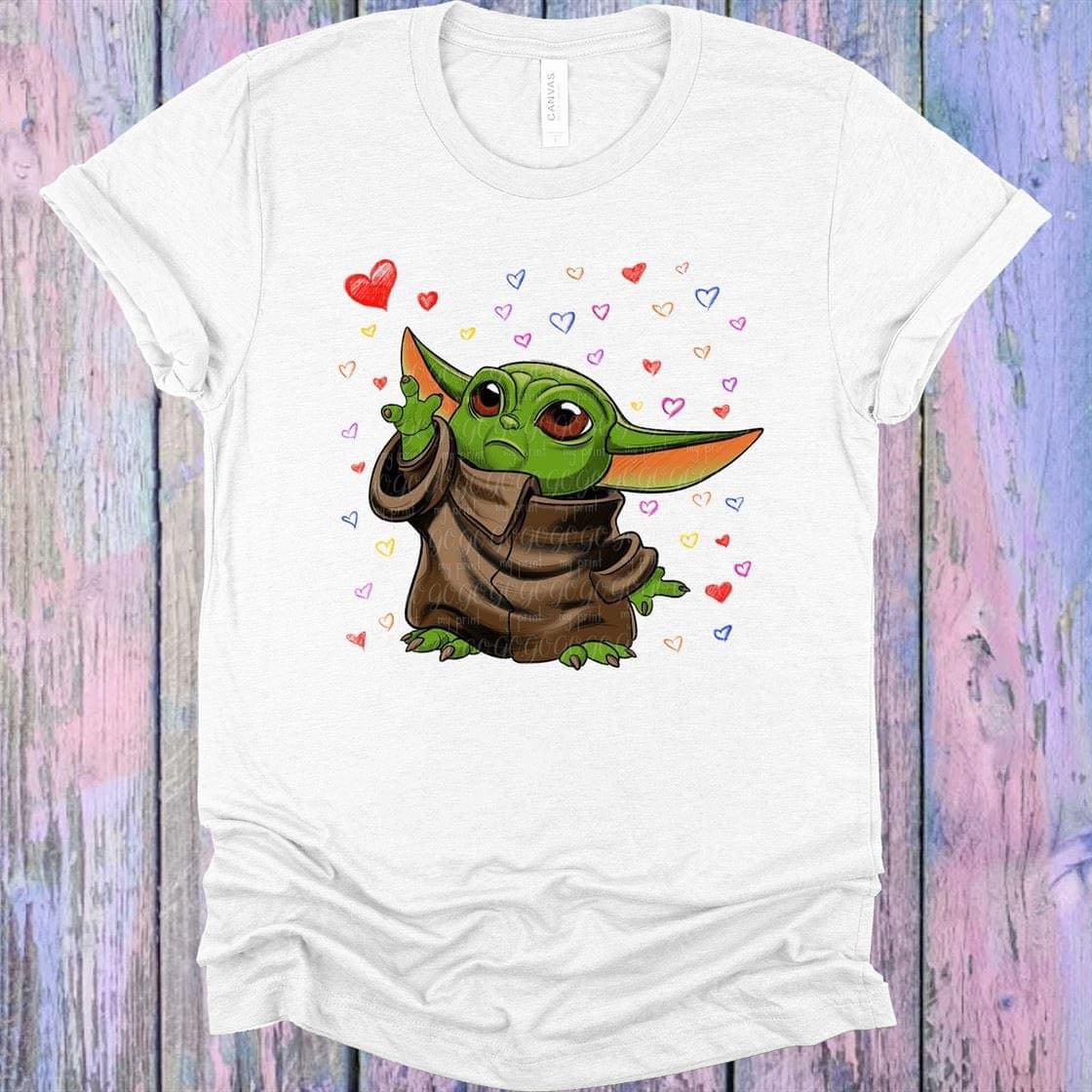 Hearts Yoda Graphic Tee Graphic Tee