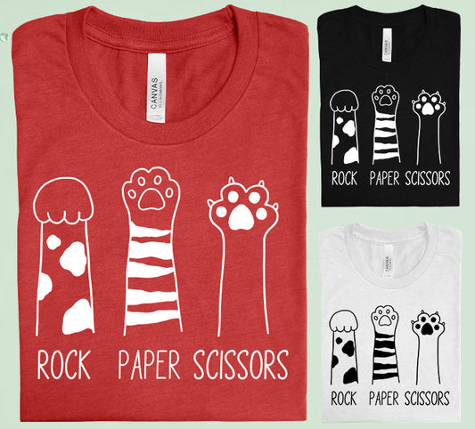 Rock Paper Scissors Graphic Tee Graphic Tee