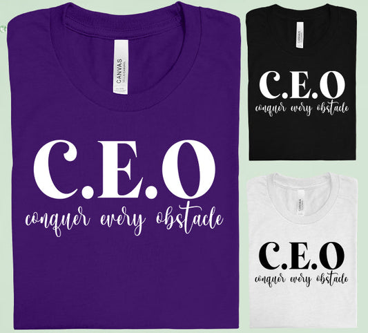 Conquer Every Obstacle Graphic Tee Graphic Tee