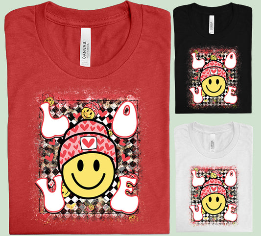 Love Happy Face Graphic Tee