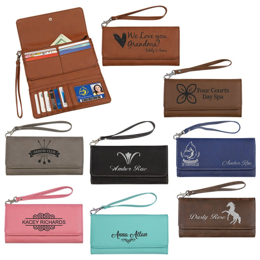 Customized Engraved Leatherette Wallet/clutch Handbags Wallets & Cases