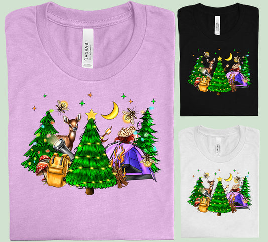 Christmas Camping Graphic Tee